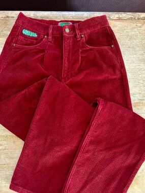 Empyre “Tori”  skate style Women's Red Corduroy Straight-Leg Pants